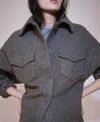 Mango Women's Pockets Detail Boucle Jacket In Gray