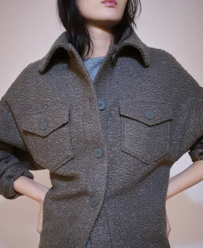 Mango Women's Pockets Detail Boucle Jacket In Gray