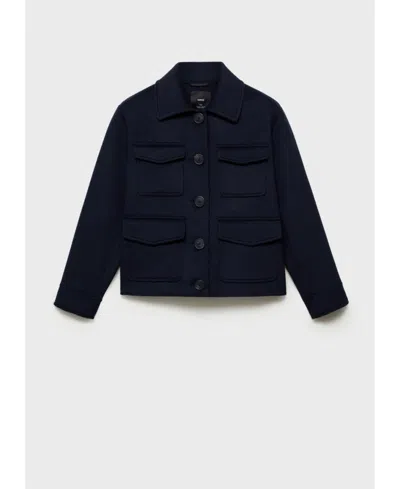 MANGO WOMEN'S POCKETS DETAIL WOOL-BLEND JACKET