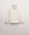 Mango Funnel Neck Parka In White