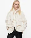 Mango Women's Pockets Oversized Denim Parka In Neutral