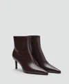 Mango Women's Pointed Heel Ankle Boot In Burgundy