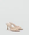 Mango Women's Pointed Heel Sandals In Neutral