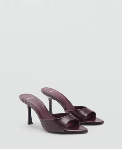 Mango Pointed-heel Sandals In Chocolate