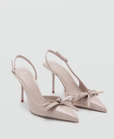 Mango Women's Pointed Toe And Bow High-heeled Shoes In Brown