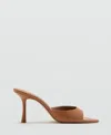 Mango Pointed-heel Sandals In Brown