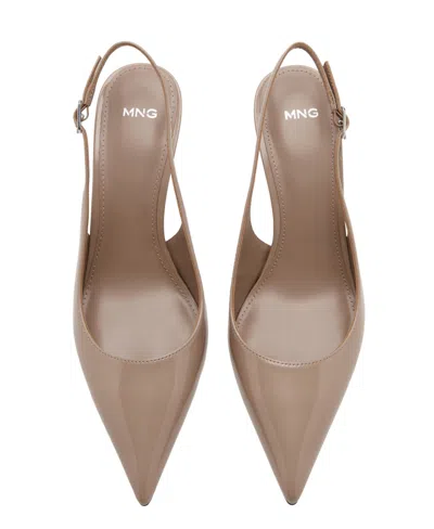 Mango Women's Pointed-toe Slingback Patent Pumps In Nude