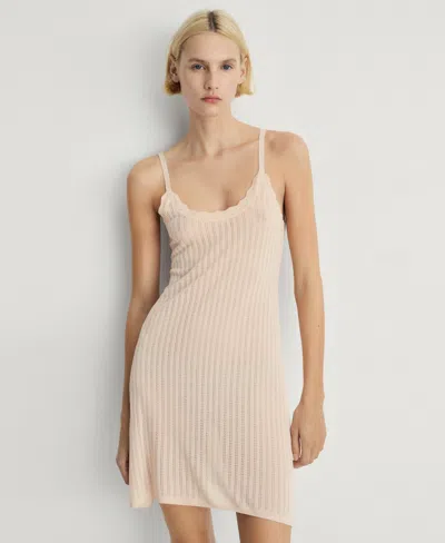 Mango Women's Pointelle Detail Nightgown