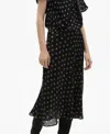 Mango Polka Dot Midi Skirt In Black