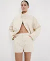 Mango Dot Cotton Shorts In Neutral