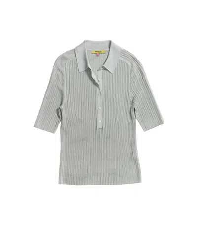 Mango Women's Polo-neck Ribbed Polo Shirt In Multi