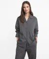 Mango Women's Poplin Pajama Shirt In Gray