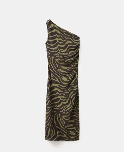 MANGO WOMEN'S PRINTED ASYMMETRICAL DRESS