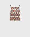 Mango Jane Sleeveless Print Top In Multi
