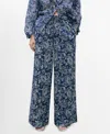 Mango Print Cotton Pants