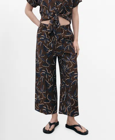 Mango Women's Printed Culotte Pants