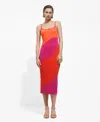 Mango Printed Knit Dress Fuchsia In Fuchsia