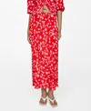 Mango Women's Printed Long Skirt In Red