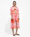 Mango Printed Shorts With Elastic Waist Orange In Orange