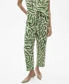 Mango Women's Printed Straight Pants In Green