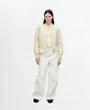 Mango Straight-fit Linen-blend Suit Trousers Ecru In Pastel Yellow