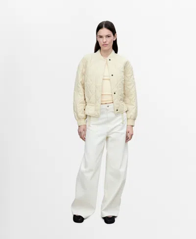 MANGO WOMEN'S QUILTED BOMBER JACKET