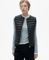 Mango Quilted Gilet Black In Black