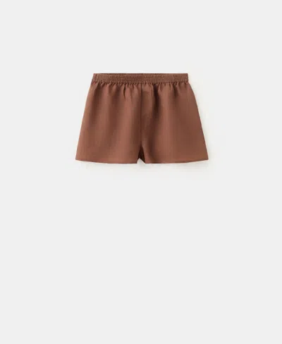 Mango Women's Ramie Shorts In Brown