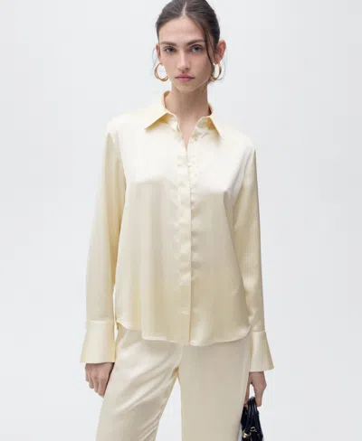 MANGO WOMEN'S REGULAR-FIT SATIN SHIRT