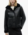 Mango Women's Reversible Quilted Jacket In Black