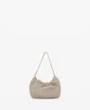 Mango Women's Rhinestone Shoulder Bag In Gold