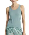 Mango Scoop Neck Cotton Tank In Blue
