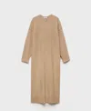 Mango Knitted Dress With Ribbed Finishes Medium Brown In Medium Brown