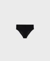 Mango Ribbed High-waisted Bikini Bottom Black In White