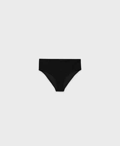 MANGO WOMEN'S RIBBED HIGH-WAISTED BIKINI BOTTOM