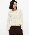 Mango Women's Ribbed Knitted Cardigan In Sand