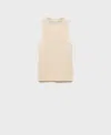 Mango Women's Ribbed Wool-blend Top In White