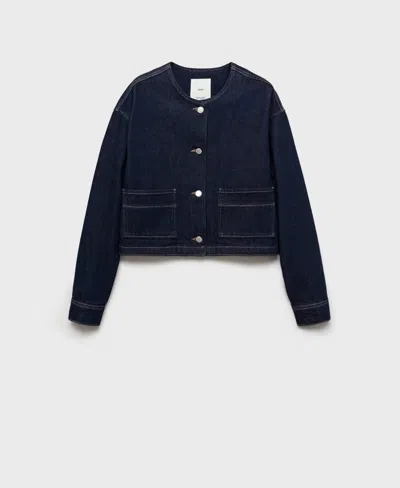 MANGO WOMEN'S RINSE WASH DENIM JACKET