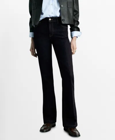 Mango Women's Rinse Wash Flare Jeans In Open Blue