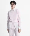 Mango Crewneck Sweatshirt In Pastel Pink