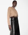 Mango Crewneck Sweater In Brown