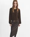 Mango Gadea Knit Top In Brown
