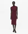 Mango Ruched Sleeveless Midi Dress In Red