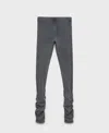 Mango Ruched Stretch Cotton Leggings In Gray