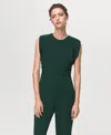 Mango Women's Ruched Long Jumpsuit In Green