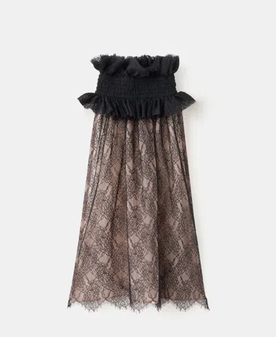 Mango Women's Ruff Collar Detail Lace Top In Black