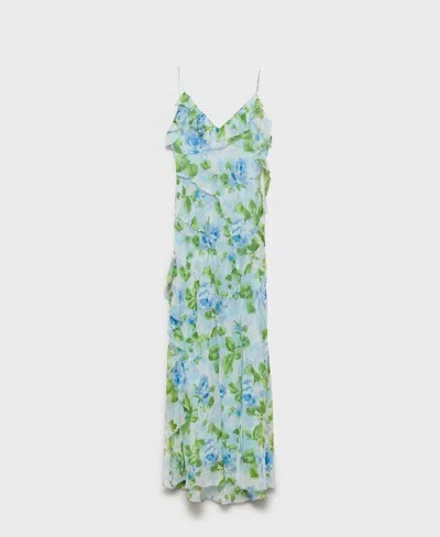 Mango Women's Ruffled Floral Print Dress