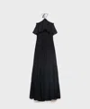Mango Ruffle Tiered Halter Maxi Dress In Black