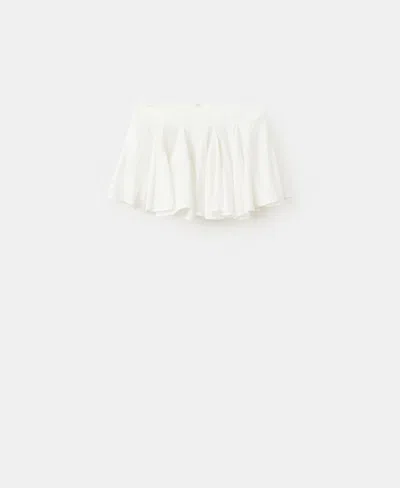 Mango Women's Ruffled Short Skirt In White