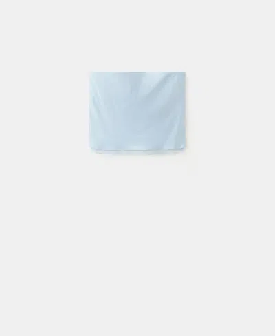 Mango Women's Ruffles Strapless Top In Blue